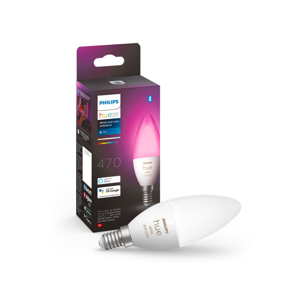 Philips Hue LED Kertepære 5,3W White And Color Ambiance E14