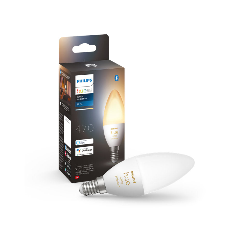 Philips Hue LED Kertepære 5,2W White Ambiance E14