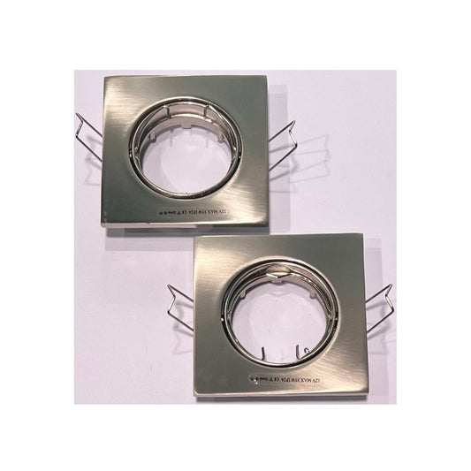 Daxtor Downlight MR16 GU5.3 Ø50mm 12V Børstet Stål 2-Pak