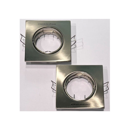 Daxtor Downlight MR16 GU5.3 Ø50mm 12V Børstet Stål 2-Pak