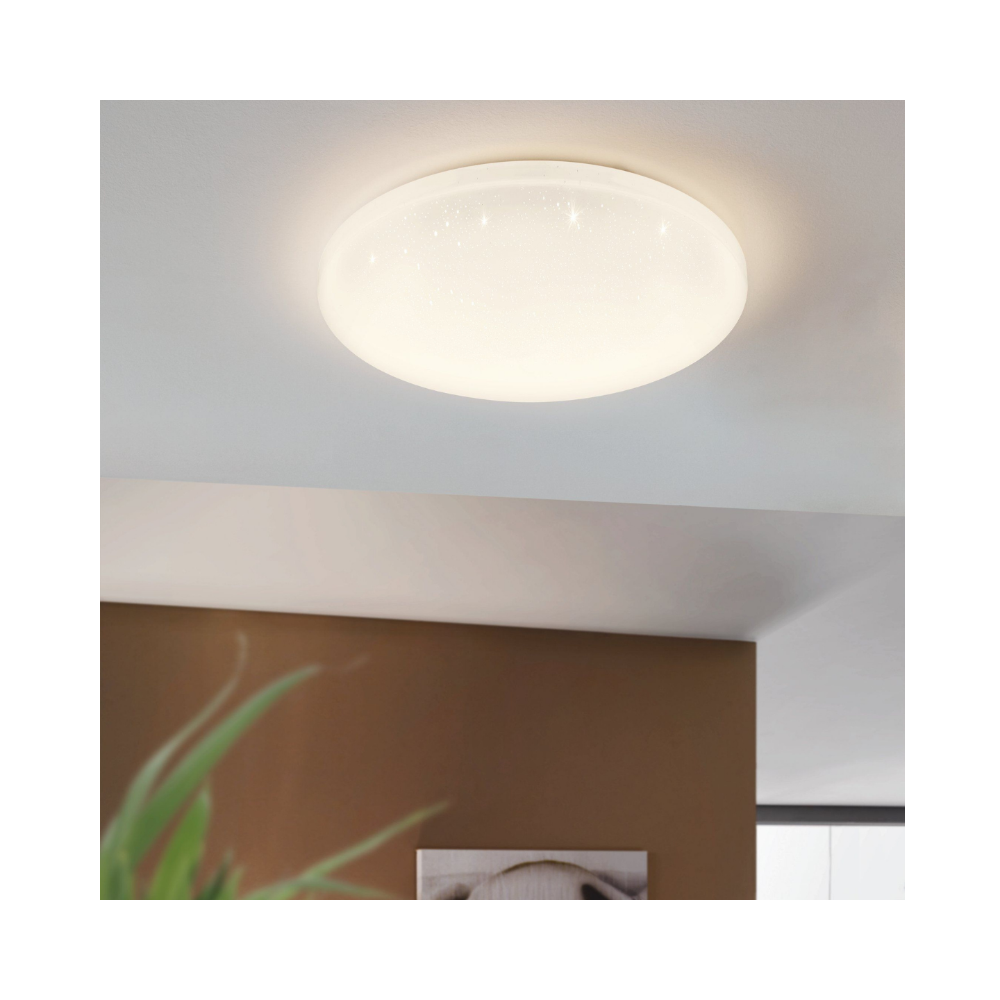 EGLO LED Loftlampe 10W 840 1250lm Ø26cm Hvid/Krystal