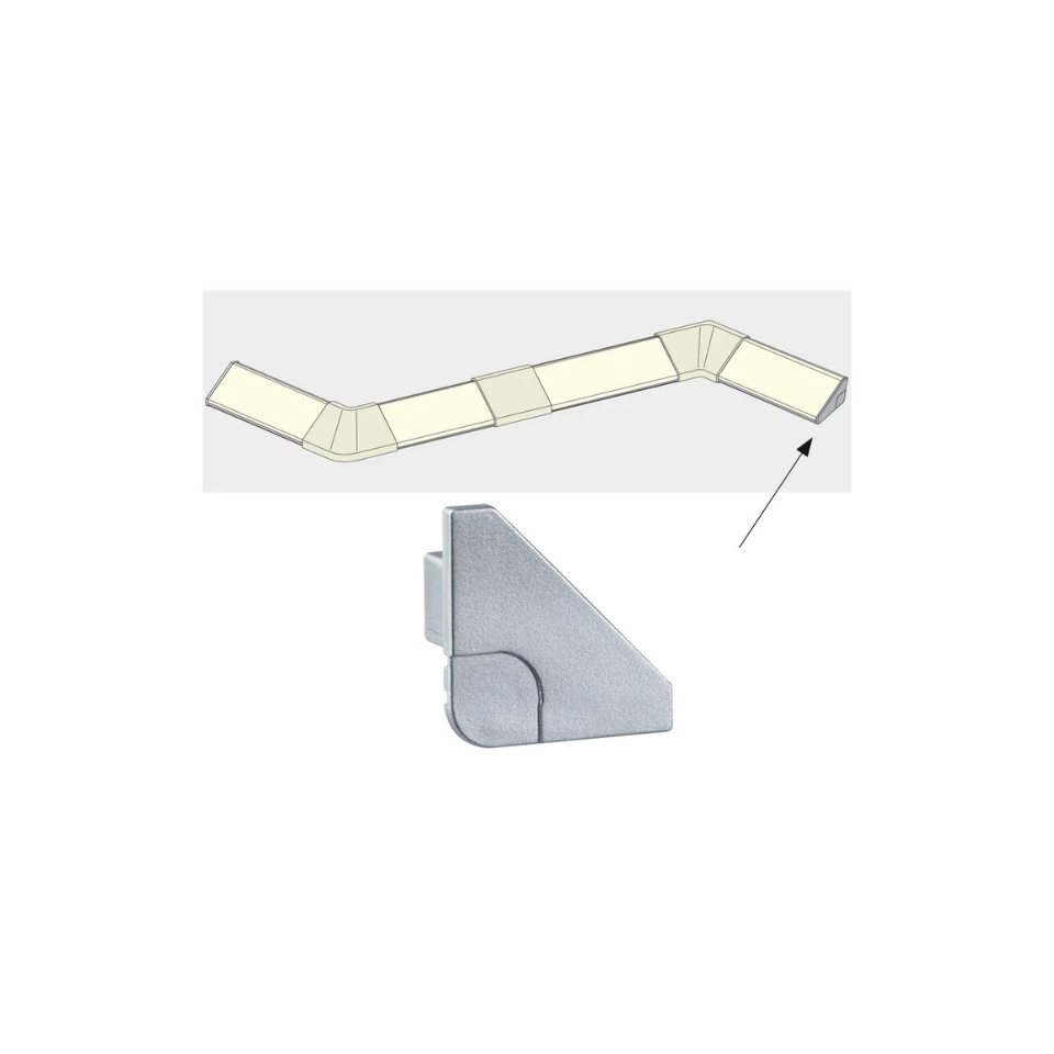 Paulmann LED Bånd Tilbehør Delta End Cap Alu/Mat 2-pak
