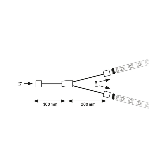 Paulmann LED Bånd Tilbehør MaxLED Y-forbinder 30cm Hvid