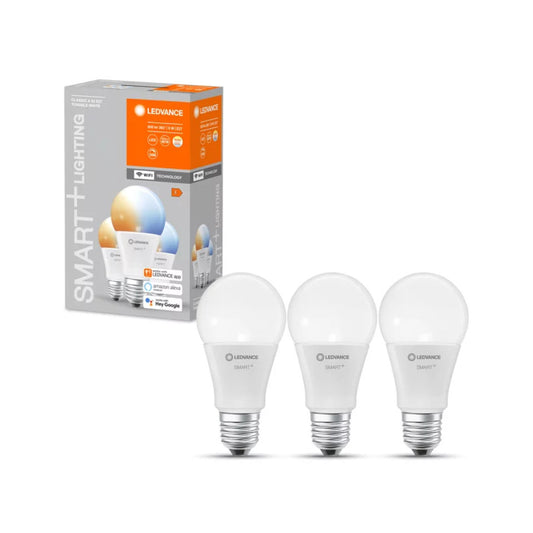 Ledvance Smart+ LED Standardpære 9W(60W) TW Dim WiFi E27 3-Pak