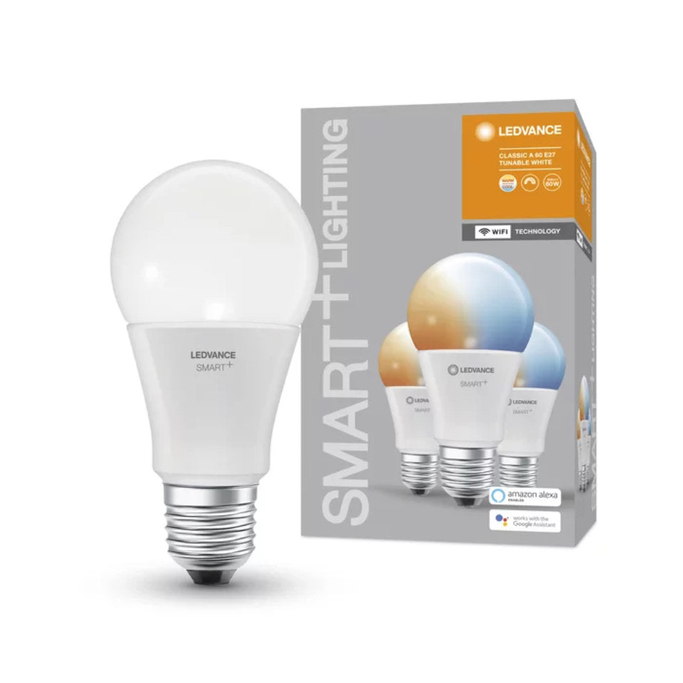Ledvance Smart+ LED Standardpære 9W(60W) TW Dim WiFi E27 3-Pak