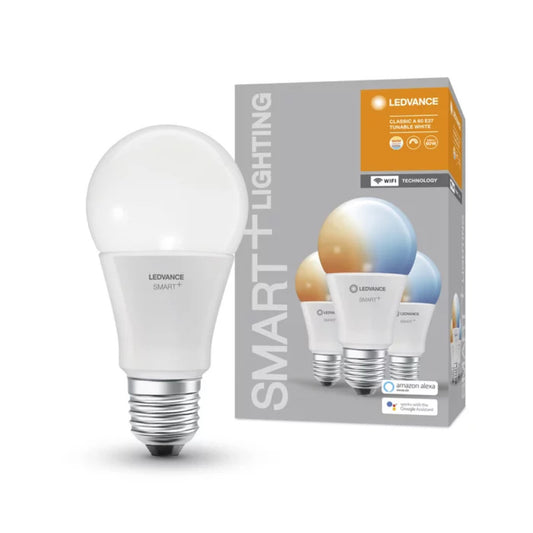 Ledvance Smart+ LED Standardpære 9W(60W) TW Dim WiFi E27 3-Pak