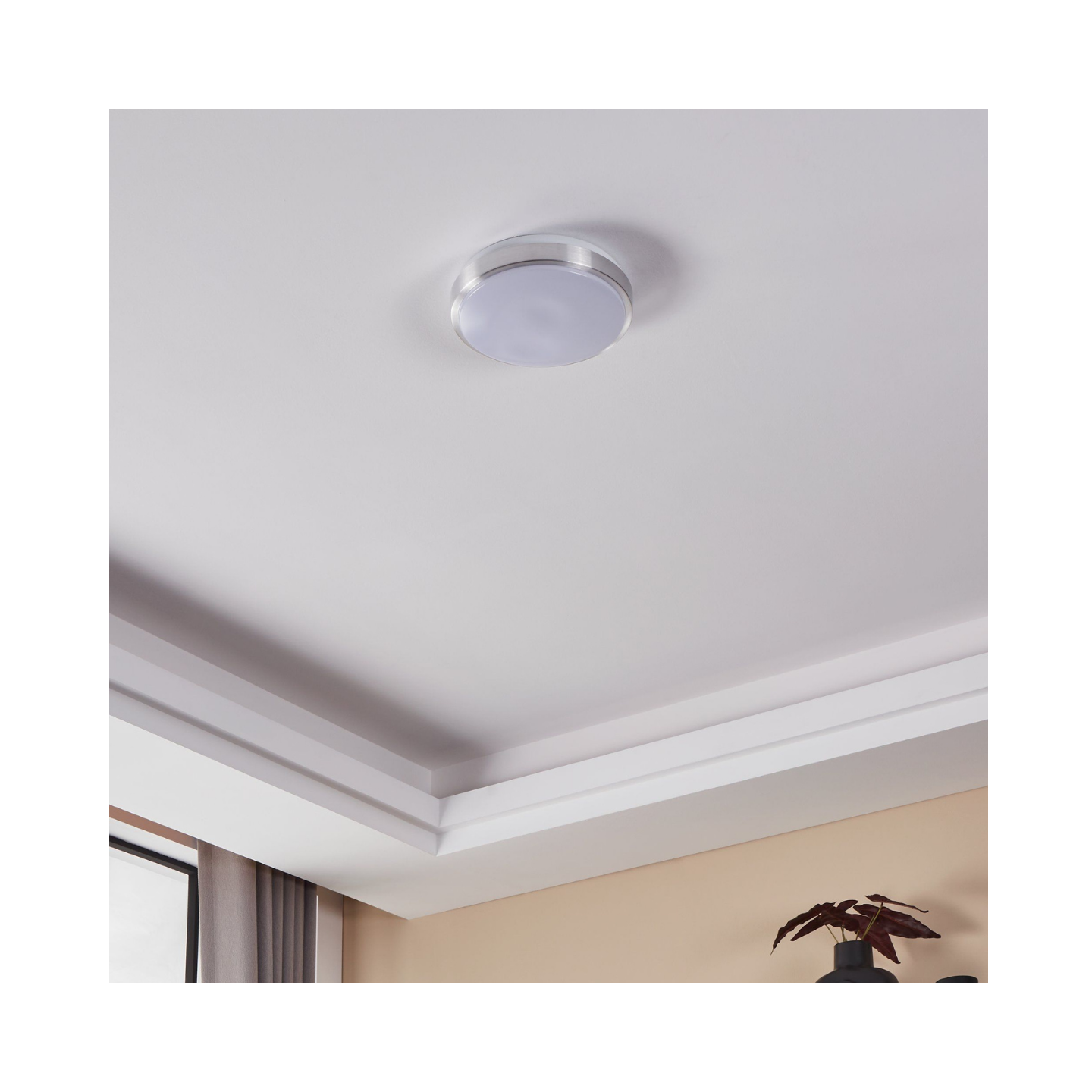 EGLO LED Loftlampe 15,6W 830 1900lm Ø24,5cm Børstet Nikkel