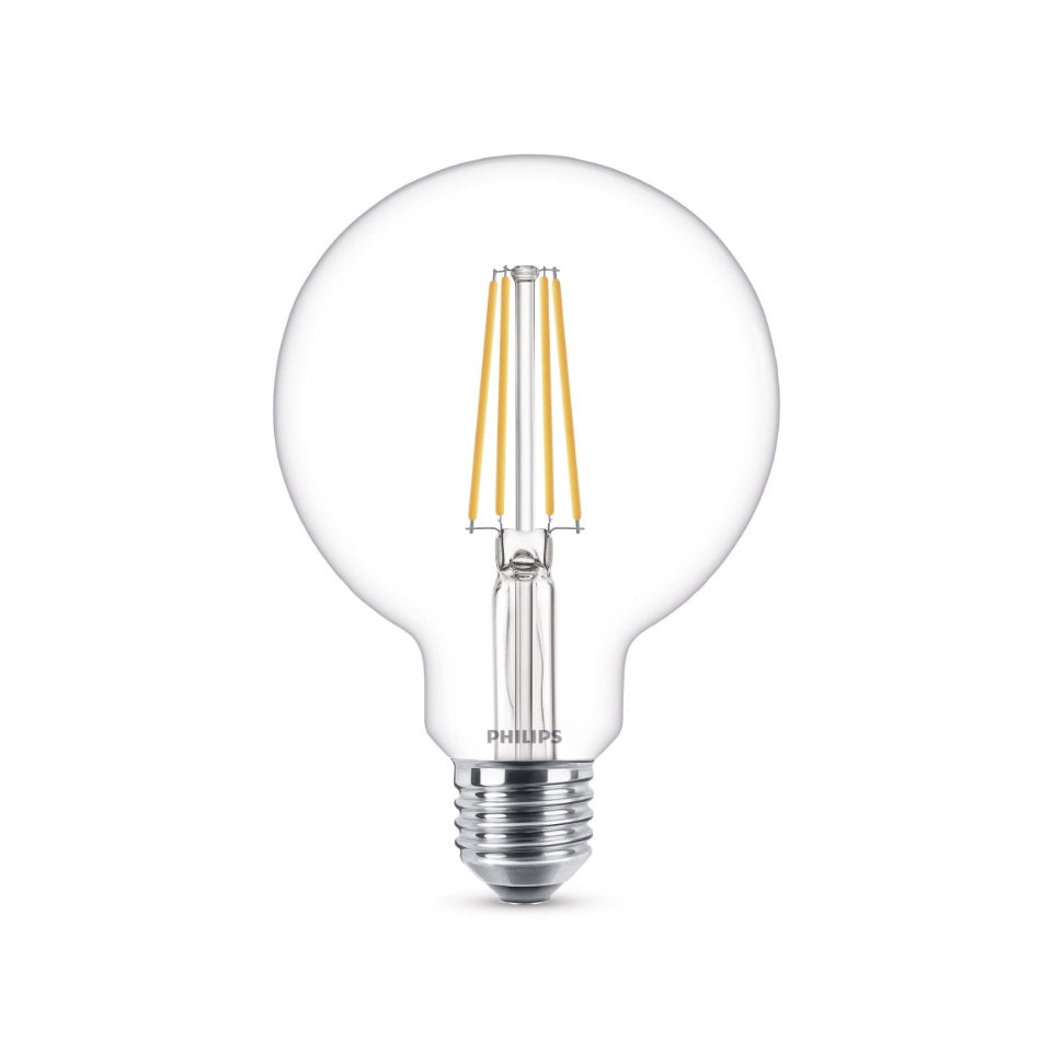Philips LED Globepære 6W(60W) 827 806lm Klar Ø93 E27