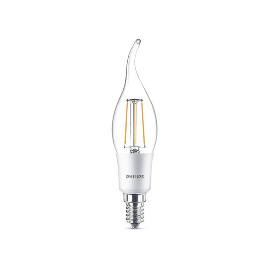 Philips LED Kertepære 5W(40W) 827 470lm Dim Klar Vindstød E14