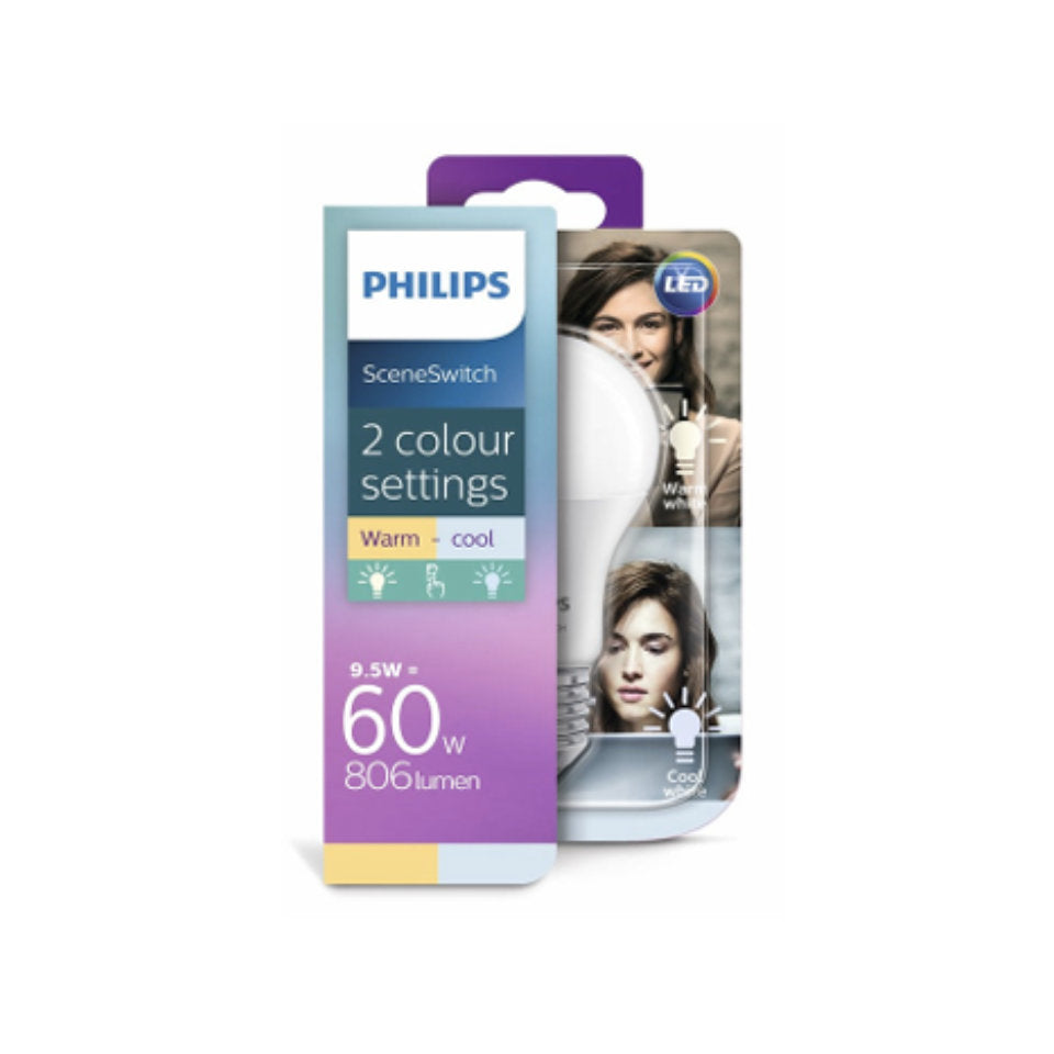 Philips LED Standardpære 8W(60W) 827/840 806lm Mat E27