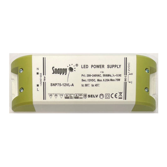 Snappy LED Driver 0-75W 12VDC