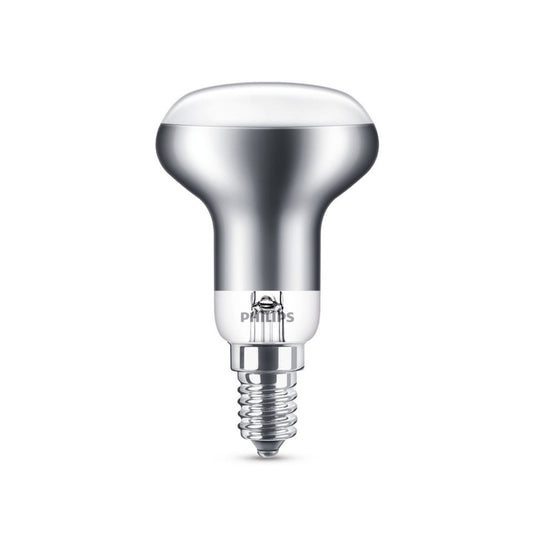 Philips LED Reflektorpære R50 2W(18W) 827 180lm 120° Sølv E14