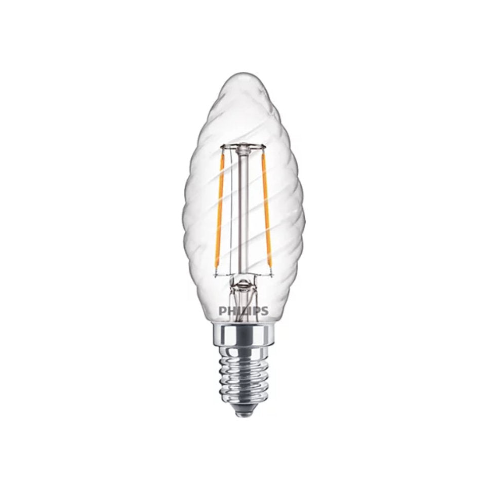 Philips LED Kertepære 2W(25W) 827 250lm Klar Snoet E14