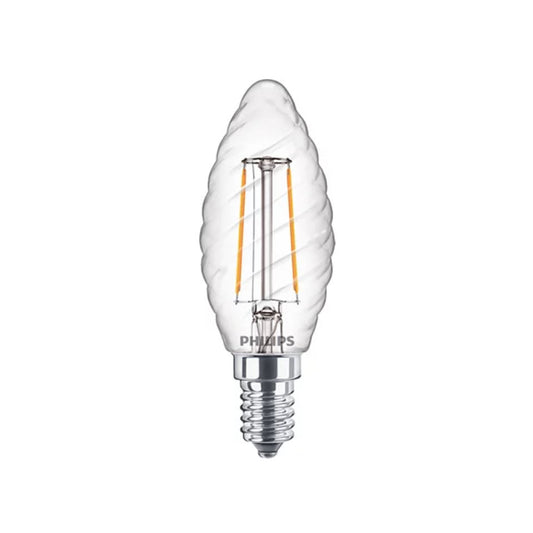 Philips LED Kertepære 2W(25W) 827 250lm Klar Snoet E14