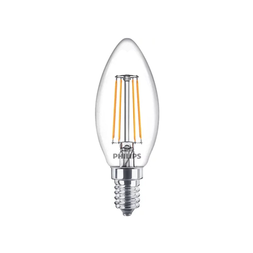 Philips LED Kertepære 4,3W(40W) 827 470lm Klar E14