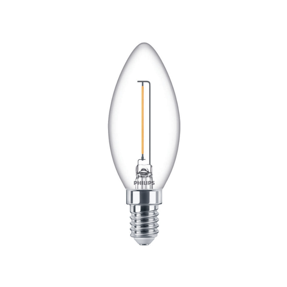 Philips LED Kertepære 1,4W(15W) 827 136lm Klar E14