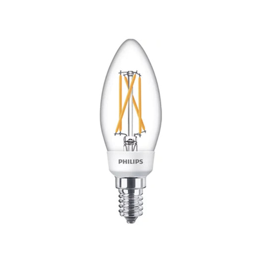 Philips LED Kertepære 5W(40W) 827-825-822 470lm Klar E14