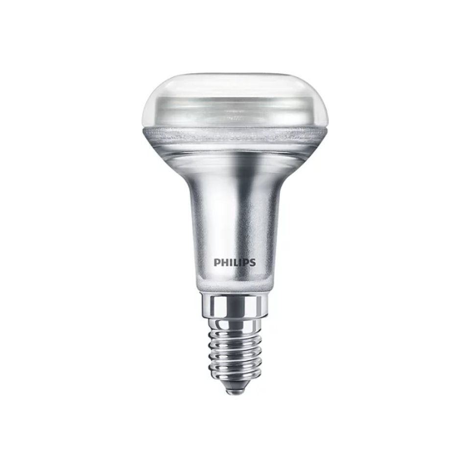 Philips LED Reflektorpære R50 1,4W(25W) 827 105lm. 36° Sølv E14