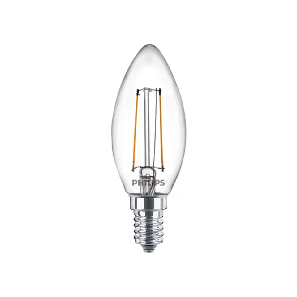 Philips LED Kertepære 2W(25W) 827 250lm Klar E14