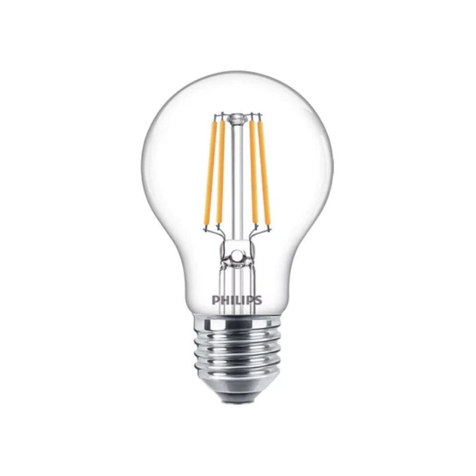 Philips LED Standardpære 4,3W(40W) 827 470lm Klar E27 2-Pak
