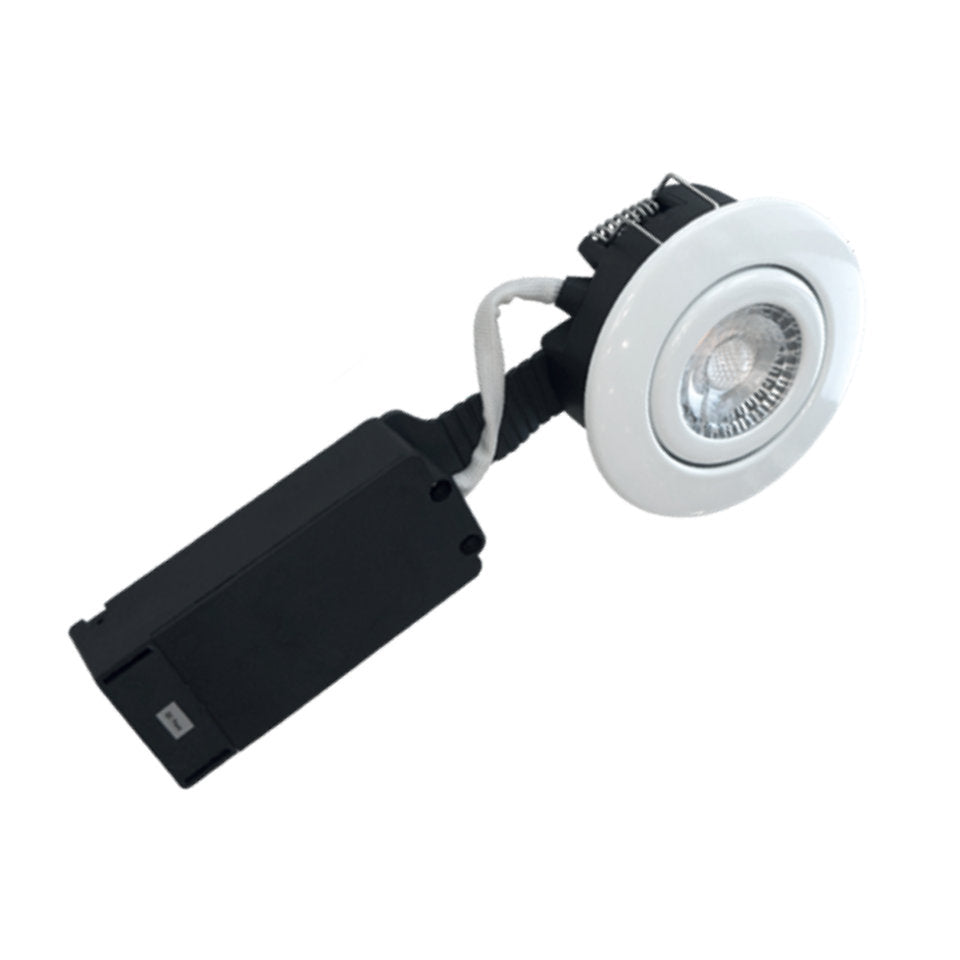 Nordtronic LED Downlight 6W 827 430lm Ø87mm 230V IP44 Hvid