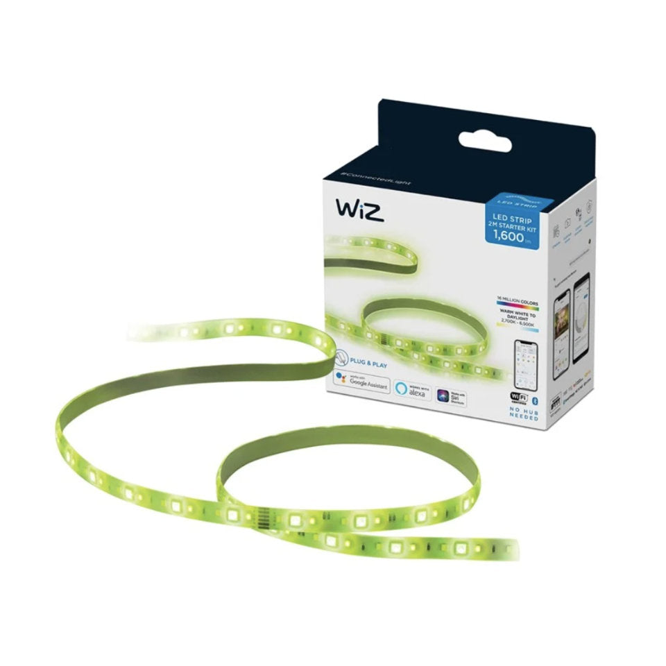 WiZ LED Bånd 20W 827-865 1600lm RGBW Dim WiFi Basissæt 2m.