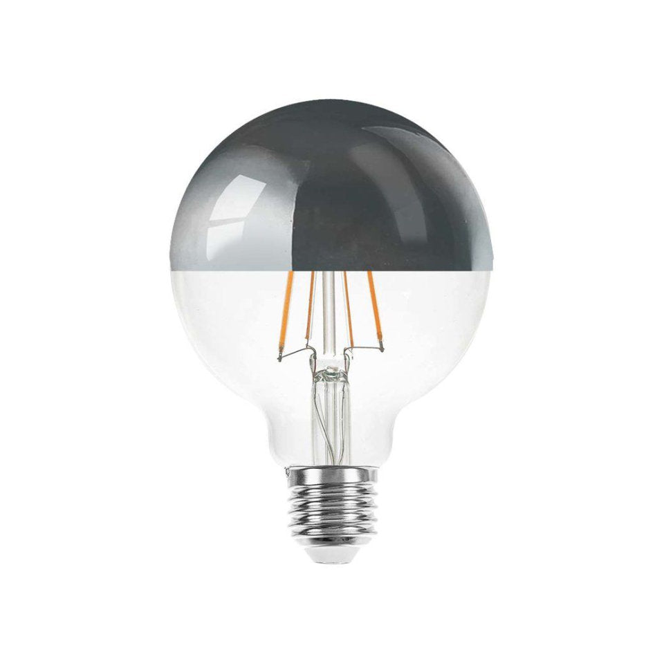 LEDMaxx LED Globepære 6W(60W) 822 680lm Topforspejlet Klar Ø95 E27