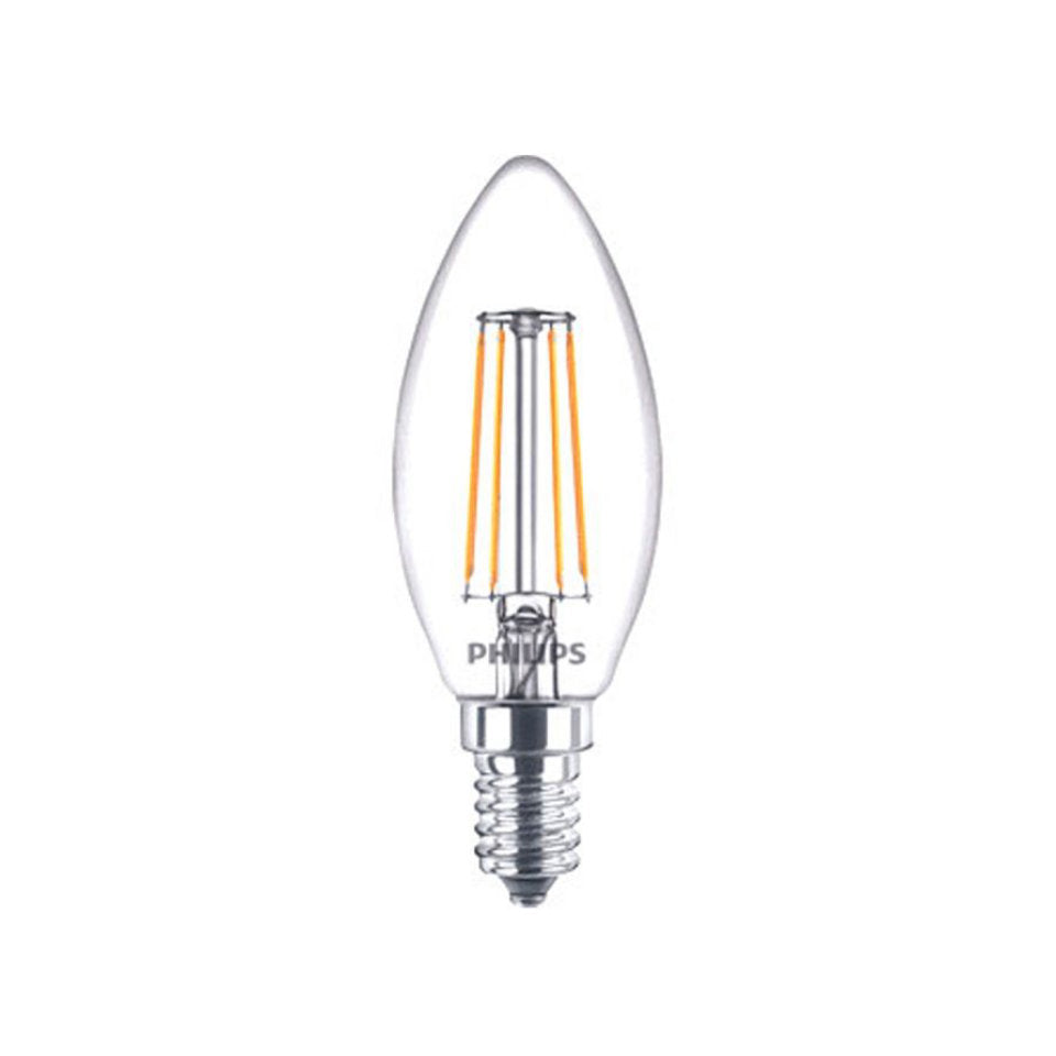 Philips LED Kertepære 4,3W(40W) 827 470lm Klar E14