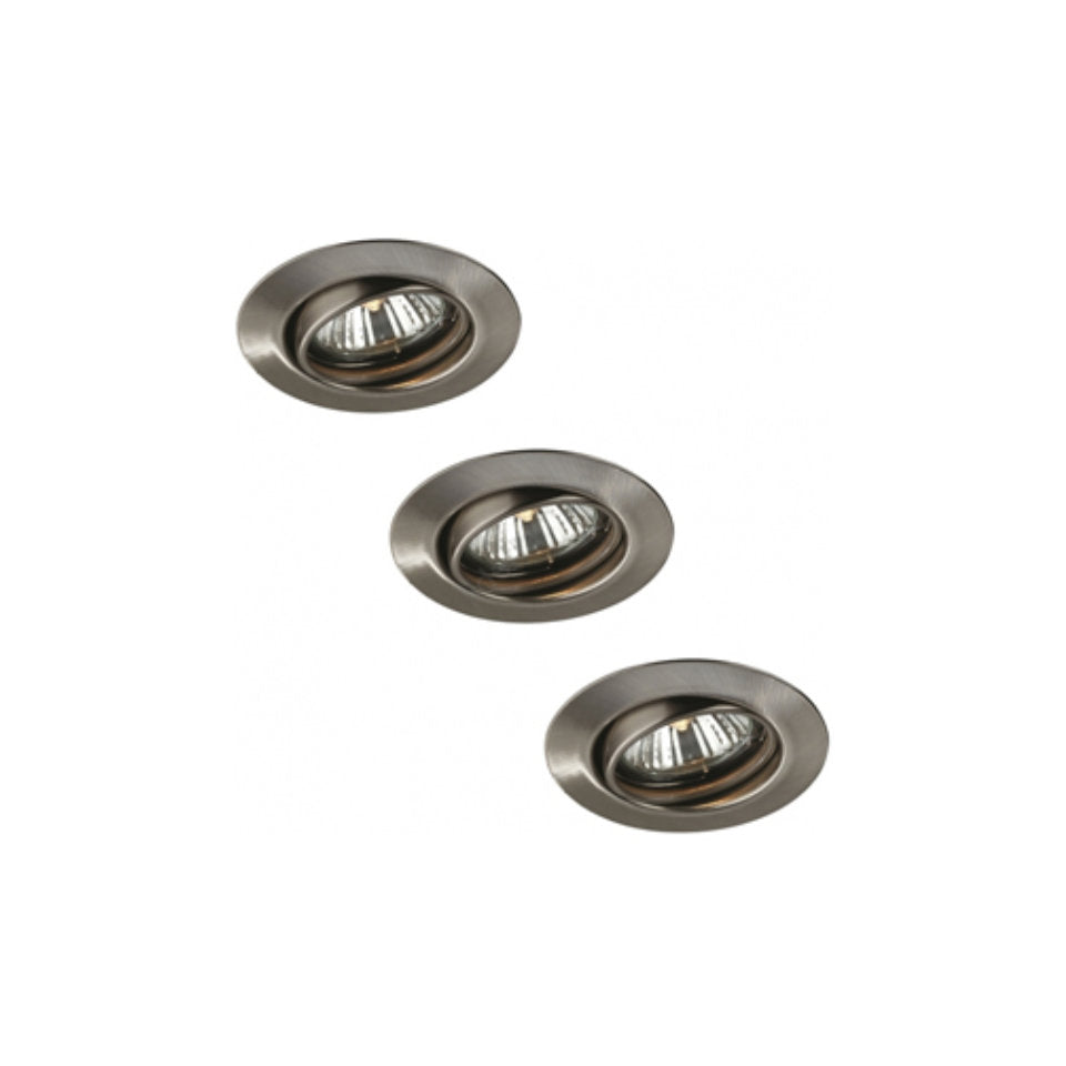 Massive Downlight Ø9cm. Stål 3-Pak
