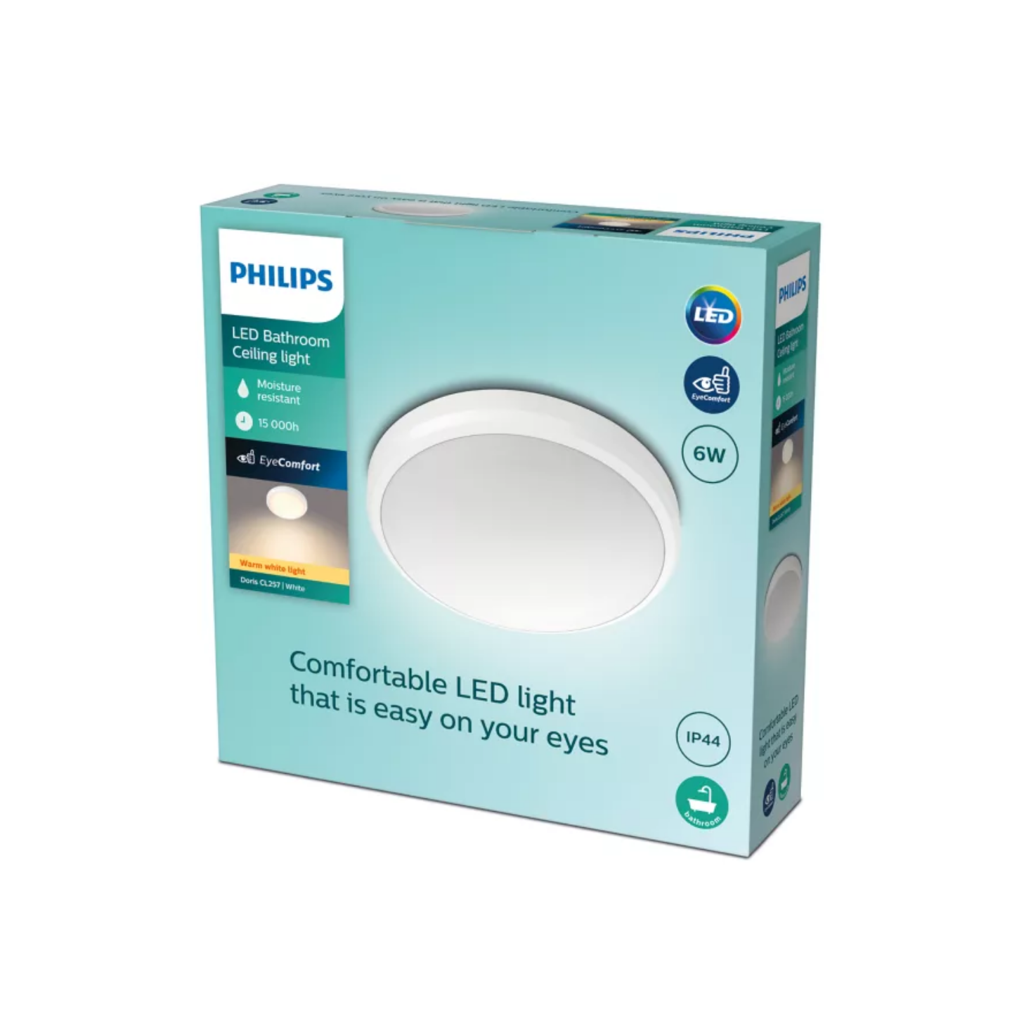 Philips LED Loftlampe 6W 827 600lm EyeComfort Ø22cm. Hvid