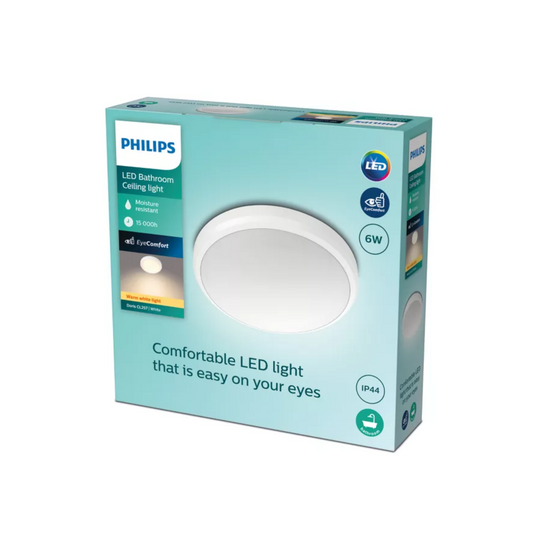 Philips LED Loftlampe 6W 827 600lm EyeComfort Ø22cm. Hvid