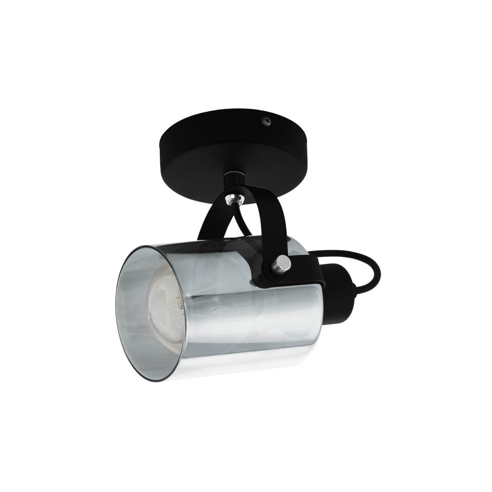 EGLO Loftlampe E27 11cm. Sort/Klar
