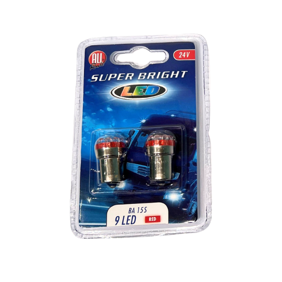 All Ride LED Autopære 24V 9 LED BA15s