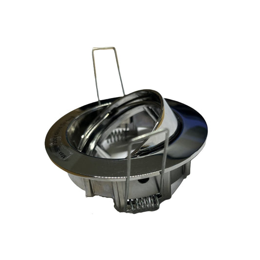 Flash Light Downlight GU10 Ø83mm 230V Kipbar Blank Chrom