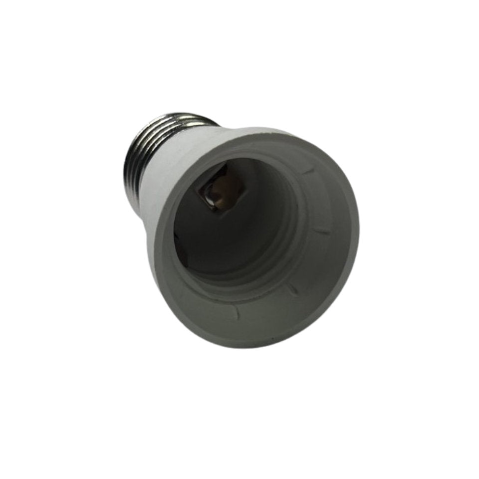 Fatningsomformer E27 til E27 Hvid