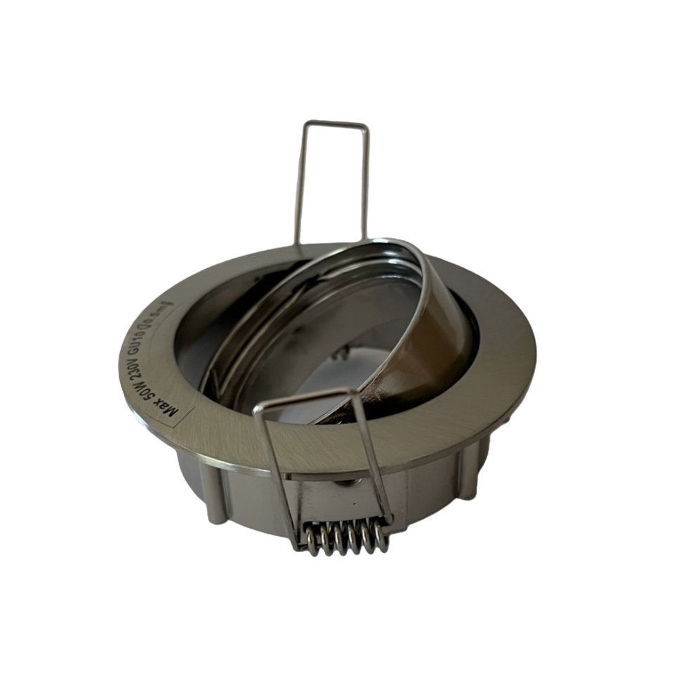 Flash Light Downlight GU10 Ø83mm 230V Kipbar Børstet Stål