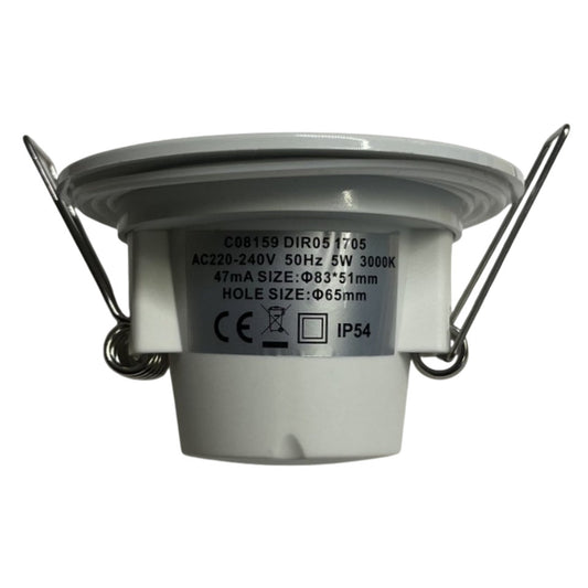 LED Downlight 5W 830 Ø8,3cm IP54 Hvid