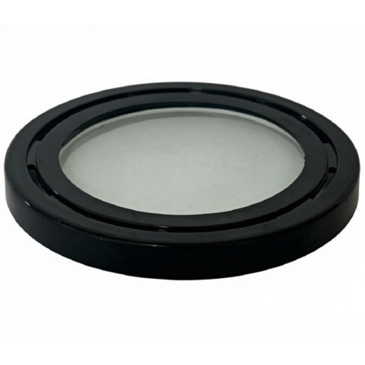 Afdækningsring til Downlight Ø66mm m/glas Sort