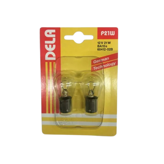 DELA Autopære P21W 21W 12V BA15s 2-Pak