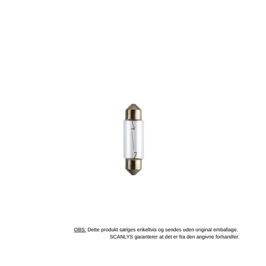 Philips Autopære Pinolpære 10W 12V SV8.5