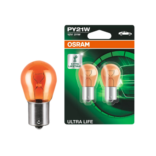 Osram Autopære PY21W 21W 12V 280lm BAU15s 2-Pak