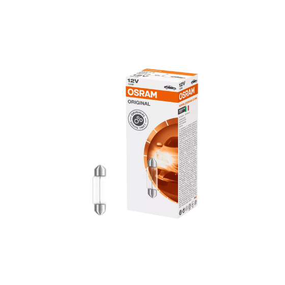 Osram Autopære Pinolpære 10W 12V 105lm SV8.5-8