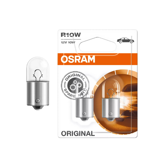 Osram Autopære R10W 10W 12V 125lm BA15s 2-Pak