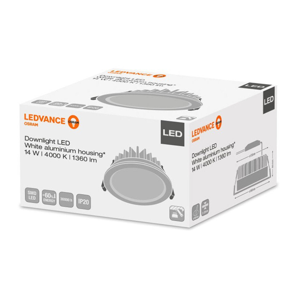 Ledvance LED Downlight 14W 840 1360lm 16cm IP20 Hvid