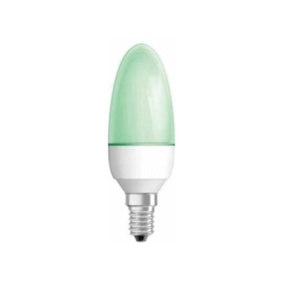 Osram LED Kertepære 1,2W(25W) Grøn E14