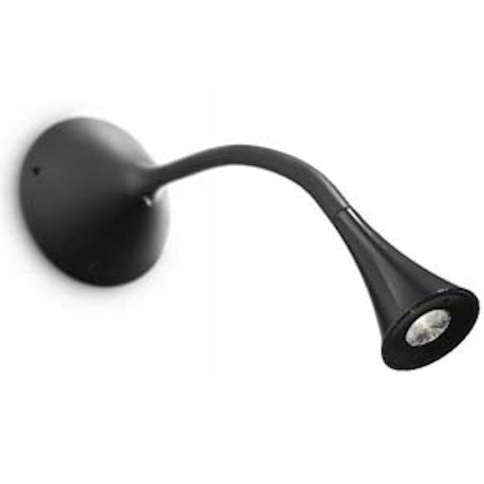 Podium LED Væglampe 5W 827 230lm Sort IP20