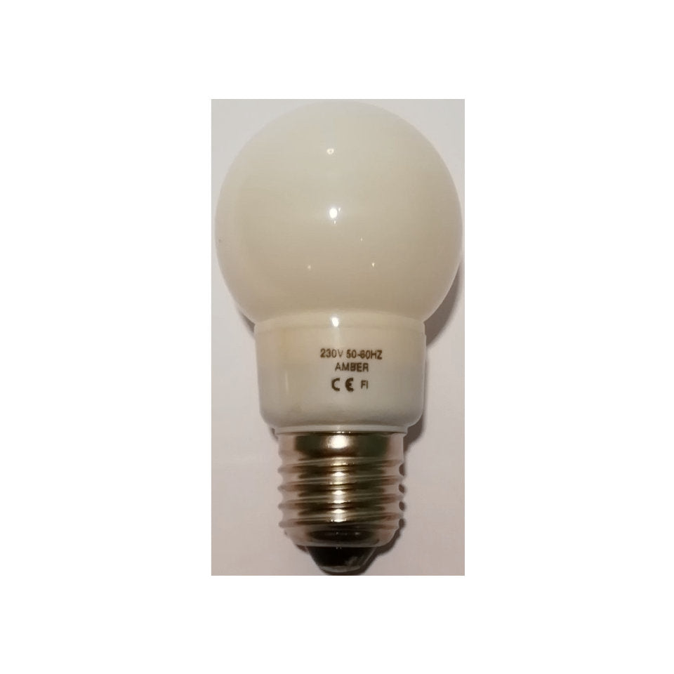 Dr. Fischer LED Kronepære 1,5W High Lumen Amber Opal E27 111063