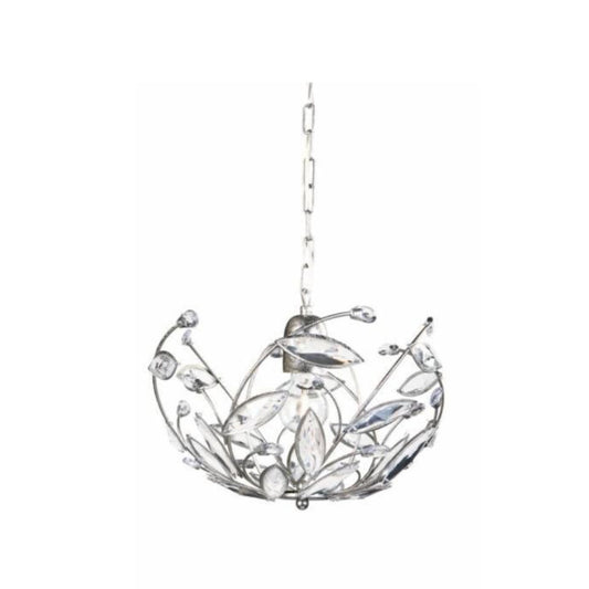 Massive Loftlampe Cassius 36cm. Sølv/glas