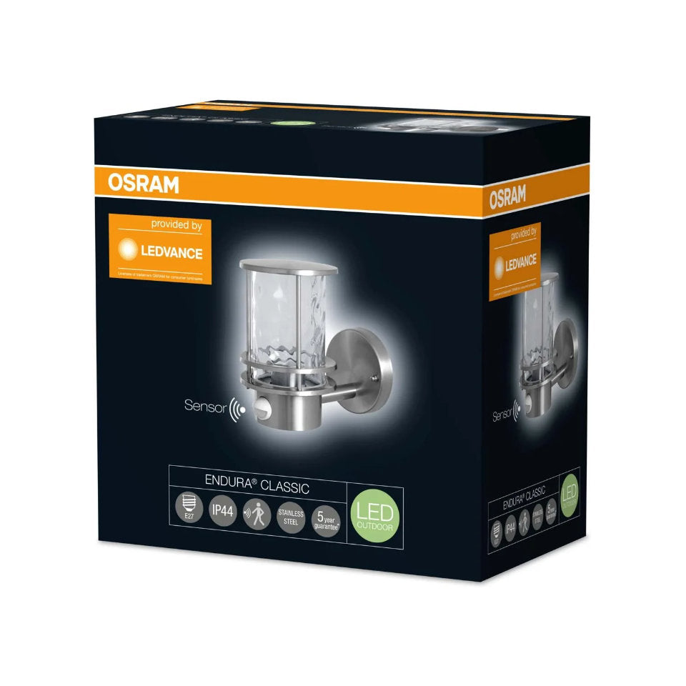 Osram Væglampe Sensor E27 Alu IP44