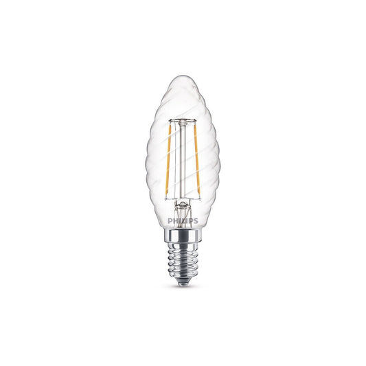 Philips LED Kertepære 2W(25W) 827 250lm. Snoet Klar E14